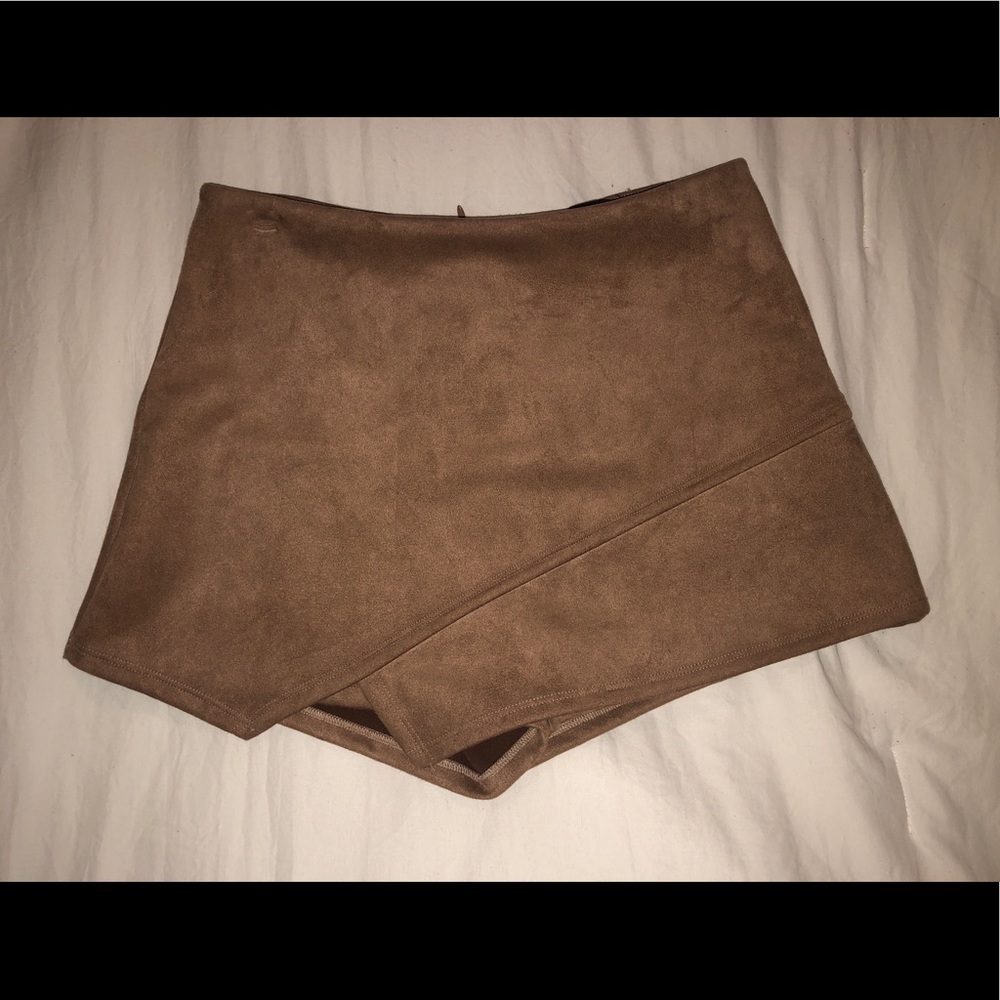 Suede skort